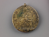 Medal:  Bust of Carlo Borromeo, Bronze (copper alloy with dull yellowish
natural patina and remains of an abraded black patina), Italian, Milan (?)