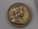 Portrait Medal of Bernardo de Rossi, Follower of Francesco Francia (Italian, Bologna ca. 1447–1517 Bologna), Bronze (Copper alloy with an olive
green to brown patina.)