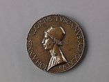 Portrait medal of Giovanni Alvise Toscani, Lysippus the Younger (Italian, active Rome, ca. 1470–84), Bronze (copper alloy with a warm brown patina)