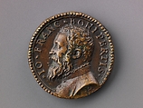 Medal:  Bust of Gianfrancesco Boniperti, Pastorino de Pastorini (Italian, Castelnuovo della Berardenga 1508–1592 Florence), Bronze (Copper alloy with reddish brown
patina over a yellowish patina).