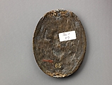 Venus and Cupid, possibly Paul Hubner (active after 1582–1614)  , Augsburg, Copper alloy with a light brown patina under a dark lacquer patina; pierced at the top., German, Augsburg