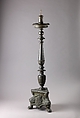 Candelabra (pair with .1384), Copper alloy with a deep green to black patina., Italian, Venice (?)