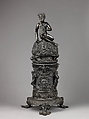 Perfume Burner Surmounted by a Satyr, Workshop of Desiderio da Firenze (Italian, born Florence, active Padua, 1532–45), Binary alloy (copper, tin, with traces of zinc, iron, nickel, silver, and antimony); a brown to olive green patina and minor traces of gilding.