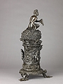 Perfume Burner Surmounted by a Satyr, Workshop of Desiderio da Firenze (Italian, born Florence, active Padua, 1532–45), Binary alloy (copper, tin, with traces of zinc, iron, nickel, silver, and antimony); a brown to olive green patina and minor traces of gilding.