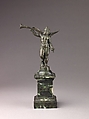 Angel, Ludovico del Duca (Italian, Rome, active 1551 (?)–died after 1603), Copper alloy, with brown patina under a grayish lacquer and various spots of
bright green corrosion