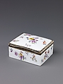Snuffbox, Hard-paste porcelain, silver-gilt mounts., German, Meissen
