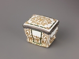 Snuffbox with Vegetal Pattern, Enameled copper and silver., probably French