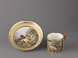 Cup and saucer, Hard-paste porcelain, Austrian, Vienna