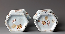 Pair of vases, Tin glazed earthenware, Dutch