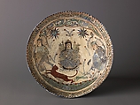 Bowl, Minai'i ("enameled") ware, Minai'i ware. Fritware, stain-and overglaze-painted, and gilded., Iranian