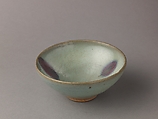 Deep bowl, Chinese  , Jin/Yuan Dynasty, Stoneware with splashed blue glaze., Chinese