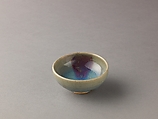 Small bowl, Jun ware, Chinese  , Yuan Dynasty, Stoneware with splashed blue glaze., Chinese
