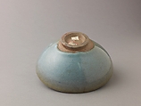 Deep bowl, Jun ware, Chinese  , Jin/Yuan Dynasty, Stoneware with splashed blue glaze., Chinese