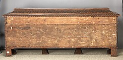 Cassone, Walnut, carved and partially gilded., Italian