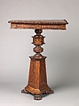 Small table, Walnut, poplar, maple, and other woods., Italian