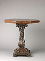 Octagonal table, Walnut., Italian