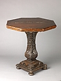 Octagonal table, Walnut., Italian