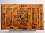 Center table, Walnut, poplar, maple, cherry, oak, ebonized wood., Italian