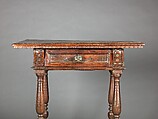 Small table, Walnut, turned, and bronze., Italian