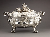 Silver Tureen (a), lid (b) and liner (c) [pair with 1975.1.2561a,b], Etienne-Jacques Marcq (French, born ca. 1705–1781), Silver, cast in several parts and soldered together., French, Paris