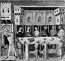 The Feast of Herod and the Beheading of the Baptist, Giovanni Baronzio (Italian, active in Romagna and the Marches, second quarter 14th century), Tempera on wood, gold ground, and silver, Italian, Rimini