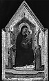Madonna and Child Enthroned with Two Donors, Goodhart Ducciesque Master (Italian, Siena, active ca. 1315–30), Tempera on wood, gold ground