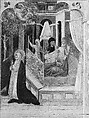 Saint Catherine of Siena Beseeching Christ to Resuscitate Her Mother, Giovanni di Paolo (Giovanni di Paolo di Grazia) (Italian, Siena 1398–1482 Siena), Tempera and gold on wood