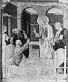 Saint John the Evangelist Raises Drusiana, Giovanni di Paolo (Giovanni di Paolo di Grazia) (Italian, Siena 1398–1482 Siena), Tempera and gold on wood