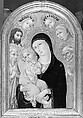 Madonna and Child with Saints Jerome, Bernardino, John the Baptist, and Anthony of Padua and Two Angels, Sano di Pietro (Ansano di Pietro di Mencio) (Italian, Siena 1405–1481 Siena), Tempera on wood, gold ground