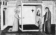 The Vision of Saint Catherine of Alexandria, Master of the Orcagnesque Misericordia (Italian, Florence, active second half 14th century), Tempera on wood, gold ground, Italian, Florence