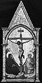 The Crucified Christ between the Virgin and Saint John the Evangelist, Lorenzo Monaco (Piero di Giovanni) (Italian, Florence (?) ca. 1370–1425 Florence (?)), Tempera on wood, gold ground