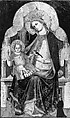 Madonna and Child Enthroned with Two Donors, Lorenzo Veneziano (Italian, Venice, active 1356–72), Tempera on wood, gold ground