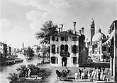 View of the Brenta, near Dolo, Giambattista Cimaroli (Italian, Venice, ca. 1687–after 1757), Oil on canvas