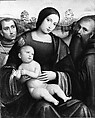 Madonna and Child with Saints Francis and Jerome, Francesco Francia (Italian, Bologna ca. 1447–1517 Bologna), Oil and gold on wood