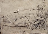 Ecstatic Christ, Hans Baldung (called Hans Baldung Grien) (German, Schwäbisch Gmünd (?) 1484/85–1545 Strasbourg), Pen and two shades of carbon black ink, traces of black chalk underdrawing