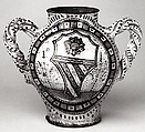 Armorial Jug (vaso), Maiolica (tin-glazed earthenware), Italian, probably Tuscany (?)