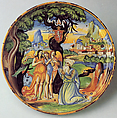 Dish (coppa), workshop of Guido Durantino Italian, Lustered earthenware Maiolica (tin-glazed earthenware), Italian, probably Urbino
