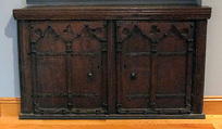 Cabinet, Walnut, iron., Italian, Umbria and American (United States)