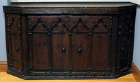 Cabinet (installed with 1975.1.2017), Walnut, iron., Italian, Umbria