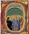 All Saints in an Initial E or O, Osservanza Master (Italian, Siena, active second quarter 15th century), Tempera and gold on parchment, Italian, Siena