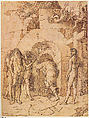 The Descent into Limbo, Circle of Andrea Mantegna (Italian, Isola di Carturo 1430/31–1506 Mantua), Pen and brown ink, brown wash