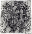 Study for a Pietà, Fabrizio Boschi (Italian, Florence 1572–1642 Florence), Red chalk, traces of black chalk