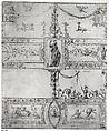 Design for a Grotesque Decoration, Luzio Luzzi (also known as Luzio Romano, Luzio da Todi) (Italian, active Rome, documented 1519–1582), Pen and brown ink, brown wash.