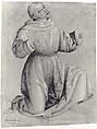 Saint Francis Receiving the Stigmata, Lo Spagna (Giovanni di Pietro) (Italian, Spain (?) ca. 1450–1528 Perugia), Point of the brush and brown ink, heightened with white (partly oxidized), traces of black chalk, on paper washed with light brown.