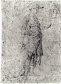 A Young Man in Armor, Facing Right, Attributed to Arcangelo di Cola da Camerino (Italian, born Macerata(?), active 1416–29), Pen and brown ink, brown wash.