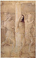 The Flagellation, Lombardy (?)  , late 15th century, Point of the brush and brown and light gray ink, brown and grayish brown wash, over traces of black chalk, heightened with white (partly oxidized)