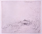Gessate in the Province of Milan, Camille Corot  French, Pencil on off-white wove paper