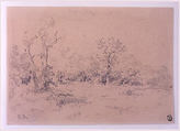 Forest Clearing, Narcisse-Virgile Diaz de la Peña (French, Bordeaux 1808–1876 Menton), Graphite and crayon on buff wove paper