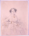Madame Félix Gallois, Jean Auguste Dominique Ingres (French, Montauban 1780–1867 Paris), Graphite with touches of gold in oil to highlight jewelry, on buff wove paper.