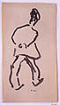 Man Strolling, Albert Marquet  French, Brush and black ink on polished buff wove paper
